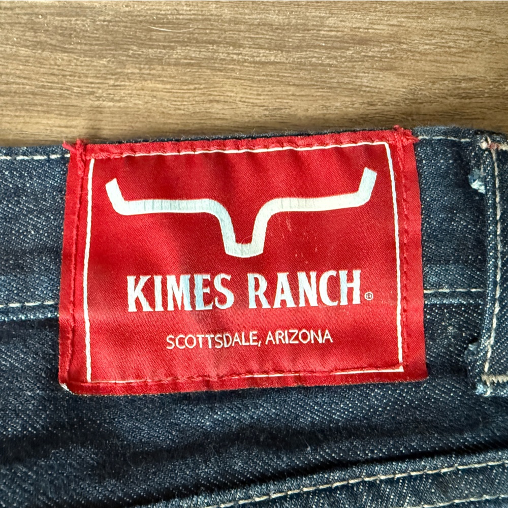 Kimes Ranch 33x34 Dark Blue Denim Jeans with Red Stitching - Picture 5 of 7